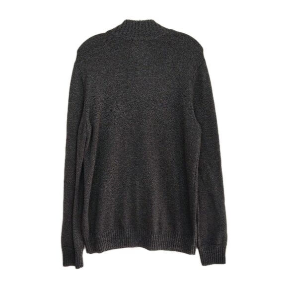 American Eagle 1/4-Button Sweater Men's M Gray Pullover Seriously Soft Long Slvs - Picture 2 of 8